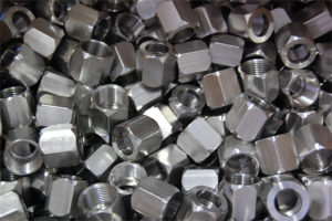 A collection of metal nuts treated with Passivation